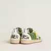 Ball Star LTD in pelle nappa verde con stella in pelle scamosciata bianca e linguetta sul tallone in pelle metallizzata argento