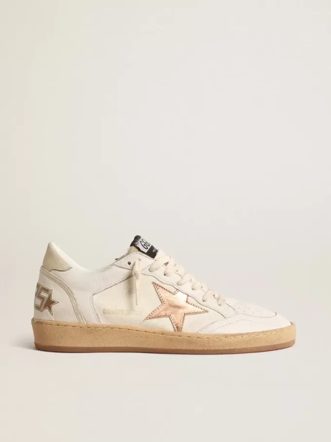 Ball Star LTD in tela e nappa con stella in pelle metallizzata color bronzo Ball Star LTD in tela e nappa con stella in pelle metallizzata color bronzo