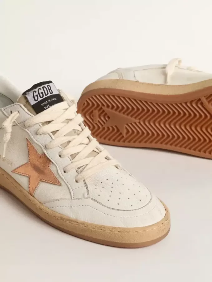 Ball Star LTD in tela e nappa con stella in pelle metallizzata color bronzo Ball Star LTD in tela e nappa con stella in pelle metallizzata color bronzo