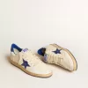 Ball Star Wishes da uomo in pelle nappa bianca con stella blu brillante e linguetta sul tallone