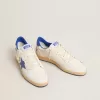Ball Star Wishes da uomo in pelle nappa bianca con stella blu brillante e linguetta sul tallone