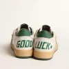 Ball Star Wishes da donna in pelle nappa bianca con stella e linguetta sul tallone in pelle verde