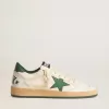 Ball Star Wishes da donna in pelle nappa bianca con stella e linguetta sul tallone in pelle verde