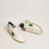 Ball Star Wishes da donna in pelle nappa bianca con stella e linguetta sul tallone in pelle verde
