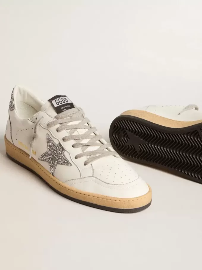 Ball Star Wishes da donna in pelle nappa con stella glitterata e linguetta sul tallone