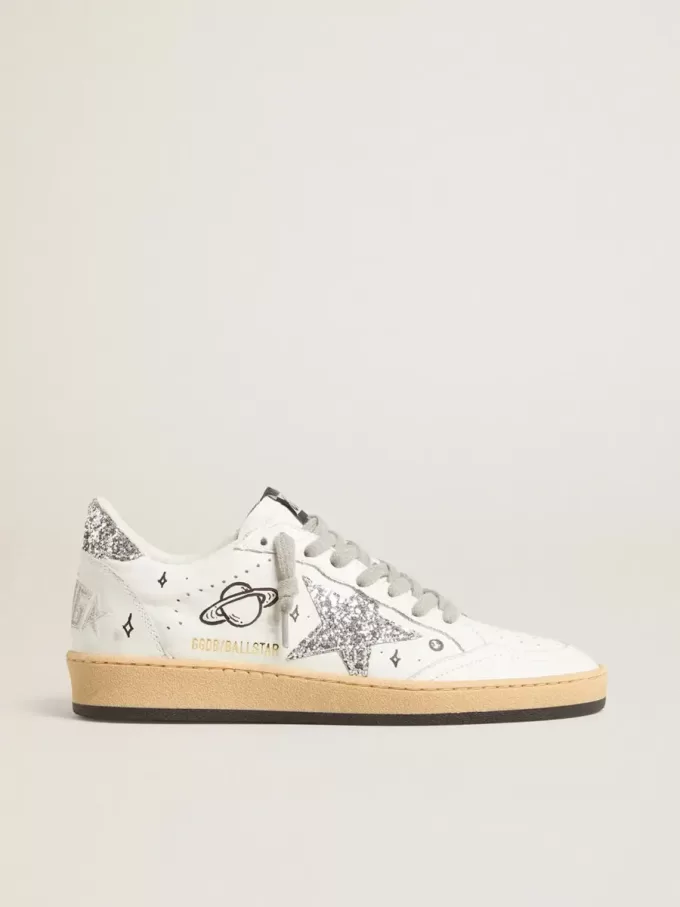Ball Star Wishes da donna in pelle nappa con stella glitterata e linguetta sul tallone