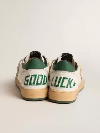 Ball Star Wishes da uomo in nappa bianca con stella e linguetta sul tallone in pelle verde