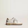 Ball Star Young con stella e linguetta sul tallone in pelle metallizzata dorata
