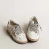 Ball Star Young con stella e linguetta sul tallone in pelle metallizzata dorata