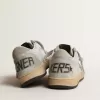 Ball Star Young glitterate con inserti in pelle scamosciata grigio ghiaccio