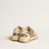 Ball Star Young in glitter e nappa con stella e linguetta sul tallone in pelle