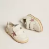 Ball Star Young in nappa con stella glitterata rosa pesca e linguetta sul tallone