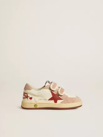 Ball Star Young in nappa con stella in nappa e linguetta sul tallone in camoscio rosa