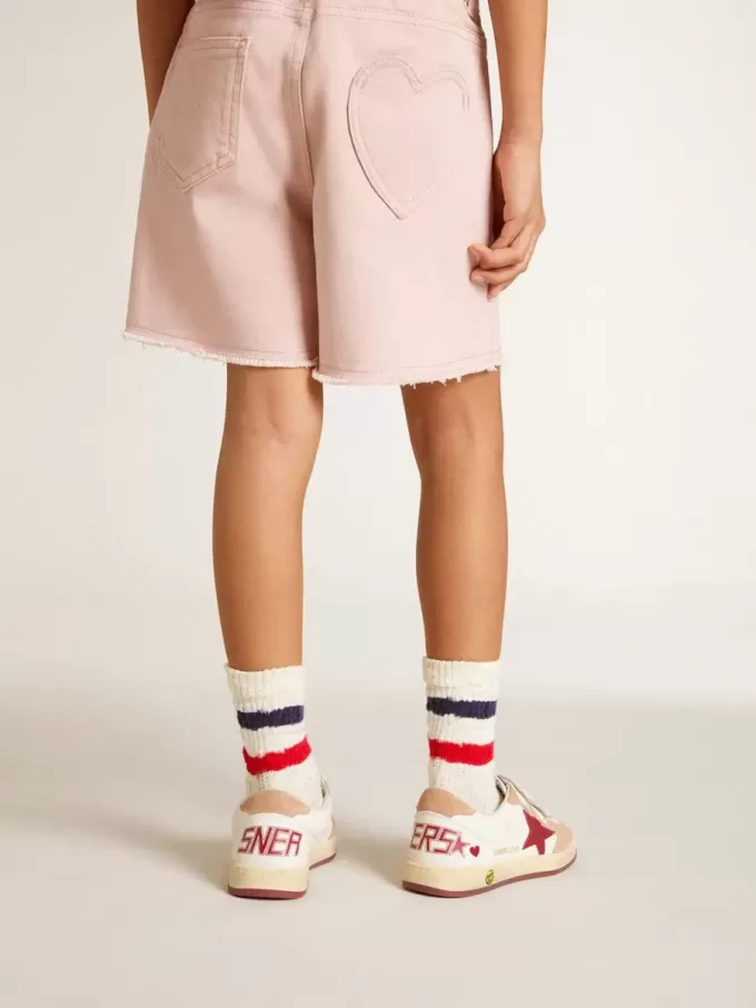 Ball Star Young in nappa con stella in nappa e linguetta sul tallone in camoscio rosa