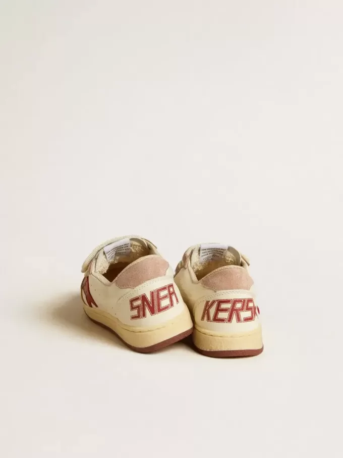 Ball Star Young in nappa con stella in nappa e linguetta sul tallone in camoscio rosa