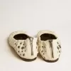 Ballerine Amy in nappa bianca con borchie color argento