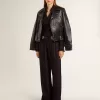 Ballerine Amy in nappa nera con borchie color argento