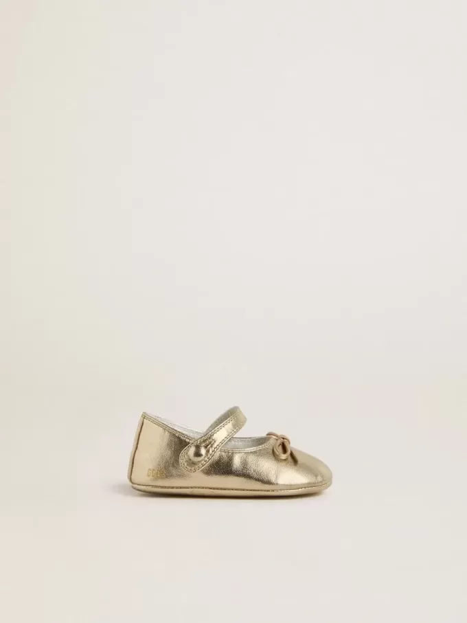 Ballerine Sofi Baby in pelle metallizzata oro