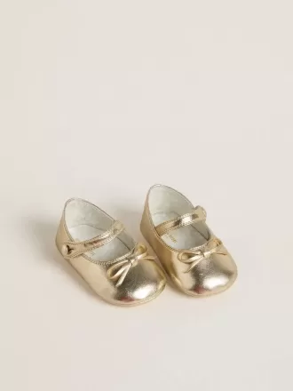 Ballerine Sofi Baby in pelle metallizzata oro