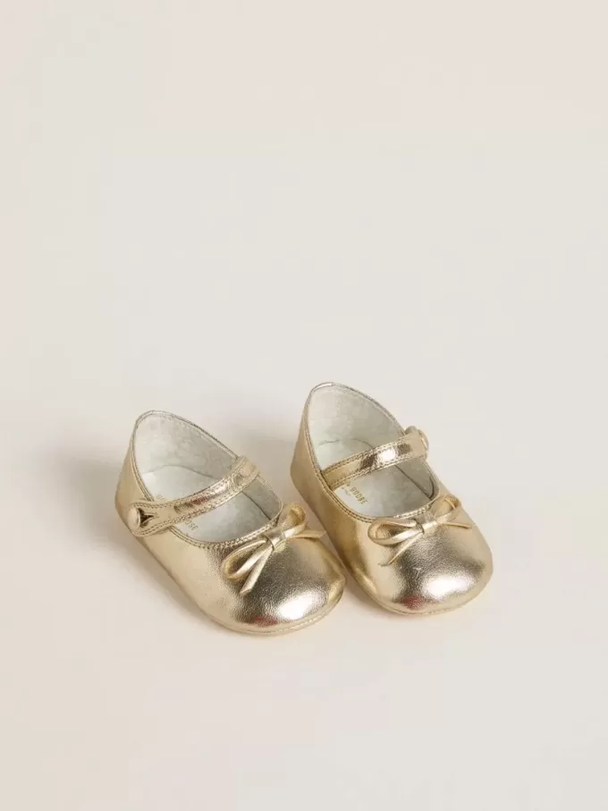 Ballerine Sofi Baby in pelle metallizzata oro