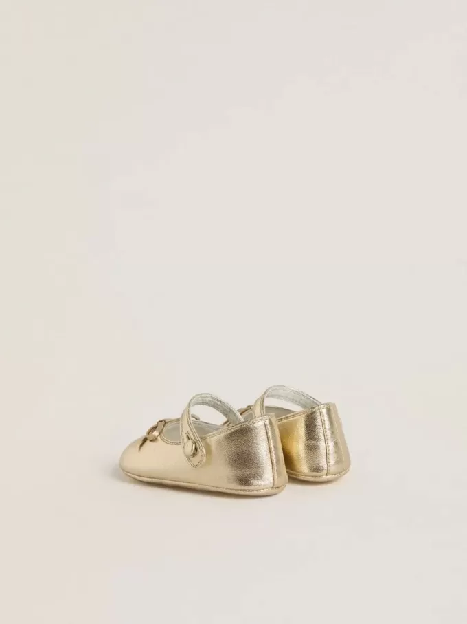 Ballerine Sofi Baby in pelle metallizzata oro