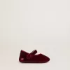 Ballerine Sofi Baby in velluto bordeaux e pelle scamosciata