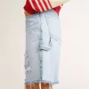 Bermuda da donna in denim effetto vissuto