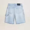Bermuda da donna in denim effetto vissuto