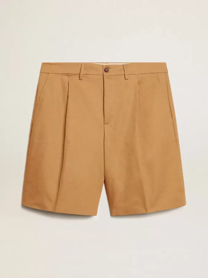 Bermuda da uomo in cotone beige