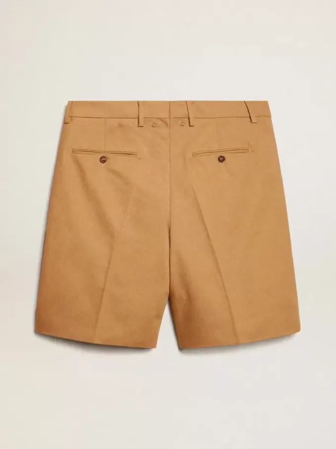Bermuda da uomo in cotone beige