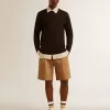 Bermuda da uomo in cotone beige