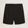 Bermuda da uomo in cotone nero