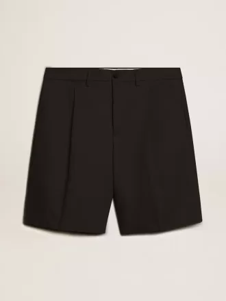 Bermuda da uomo in cotone nero