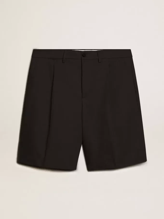 Bermuda da uomo in cotone nero