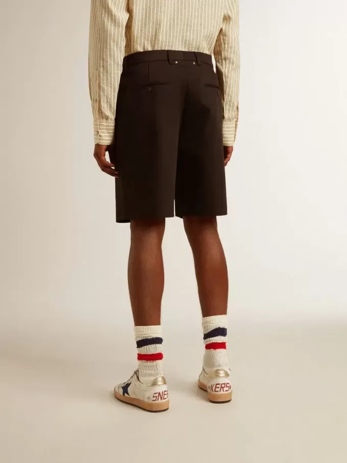 Bermuda da uomo in cotone nero