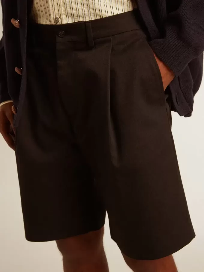 Bermuda da uomo in cotone nero