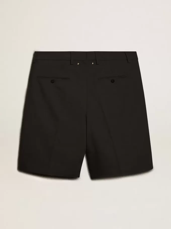 Bermuda da uomo in cotone nero
