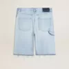 Bermuda da uomo in denim con effetto vissuto Bermuda da uomo in denim con effetto vissuto