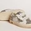 Bio-based May Teen in glitter con stella argentata e linguetta sul tallone