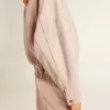 Bomber da donna in denim tinto rosa