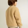 Bomber in pile beige per bambini Bomber in pile beige per bambini