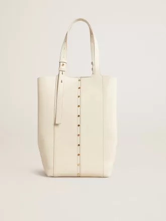 Borsa 24/7 North South in pelle color burro con manici regolabili