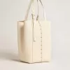 Borsa 24/7 North South in pelle color burro con manici regolabili
