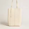 Borsa 24/7 North South in pelle color burro con manici regolabili