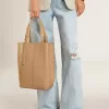 Borsa 24/7 North South in pelle color cappuccino con manici regolabili Borsa 24/7 North South in pelle color cappuccino con manici regolabili