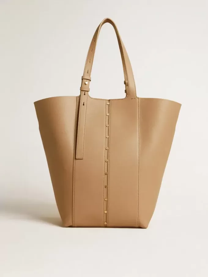 Borsa 24/7 North South in pelle color cappuccino con manici regolabili Borsa 24/7 North South in pelle color cappuccino con manici regolabili