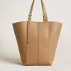 Borsa 24/7 North South in pelle color cappuccino con manici regolabili Borsa 24/7 North South in pelle color cappuccino con manici regolabili
