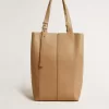 Borsa 24/7 North South in pelle color cappuccino con manici regolabili Borsa 24/7 North South in pelle color cappuccino con manici regolabili