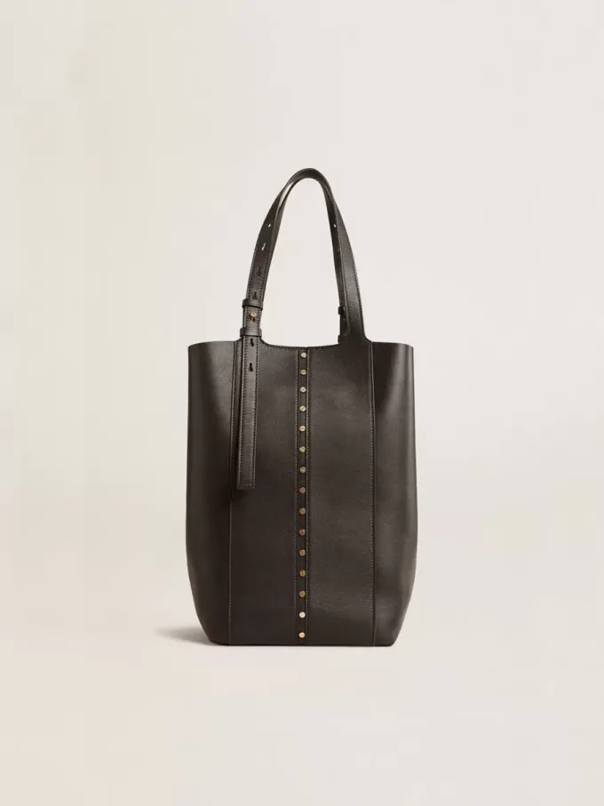 Borsa 24/7 North South in pelle nera con manici regolabili Borsa 24/7 North South in pelle nera con manici regolabili