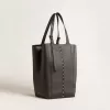Borsa 24/7 North South in pelle nera con manici regolabili Borsa 24/7 North South in pelle nera con manici regolabili